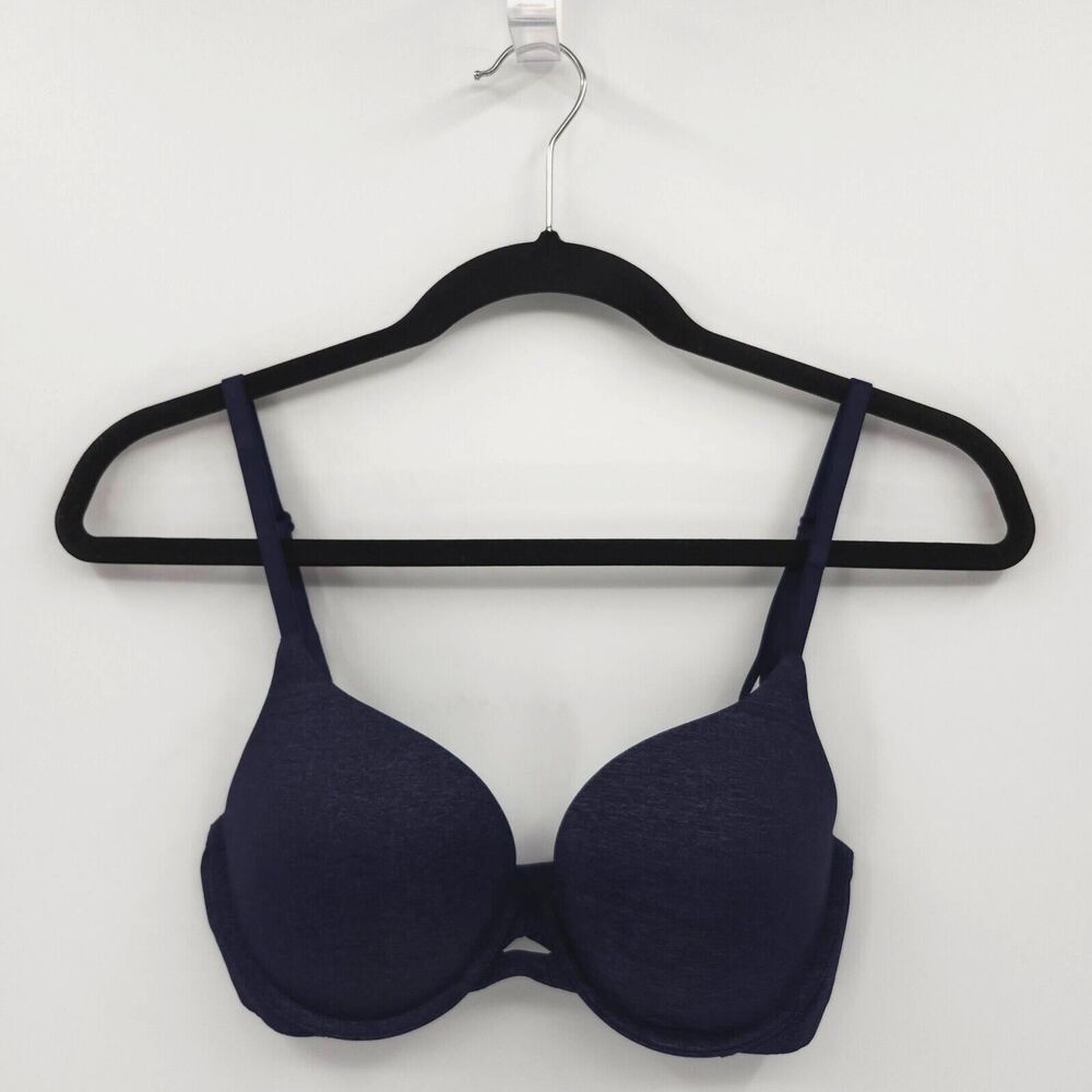 Victoria's Secret Bra Women's 32D Dark Blue Heather Perfect Shape